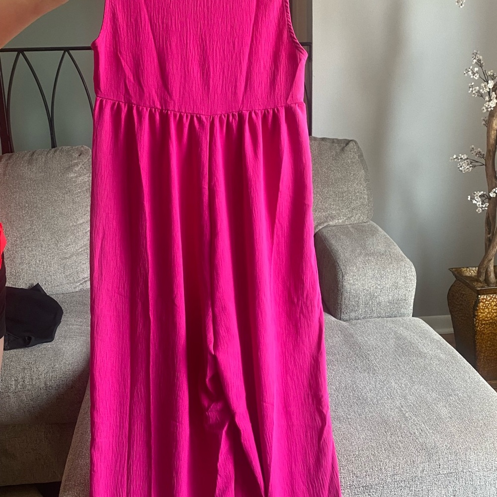 Vibrant Pink Sleeveless Dress